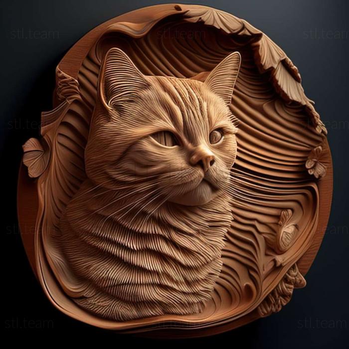 3D модель Кішка американський бобтейл (STL)